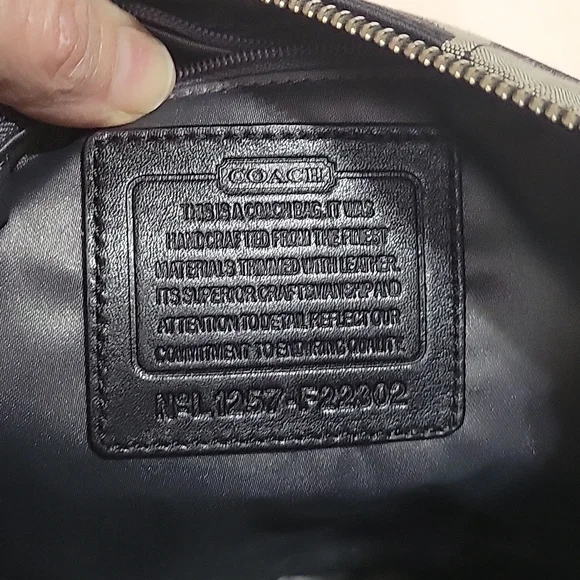 COACH Signature Purse with Silver accents  Black and Silver - Picture 5 of 11